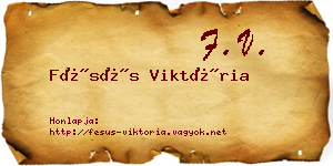 Fésüs Viktória névjegykártya